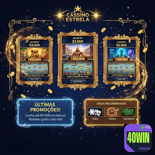 Imagem do site 40win mostrando uma página inicial com destaque para oportunidades de investimento e crescimento financei